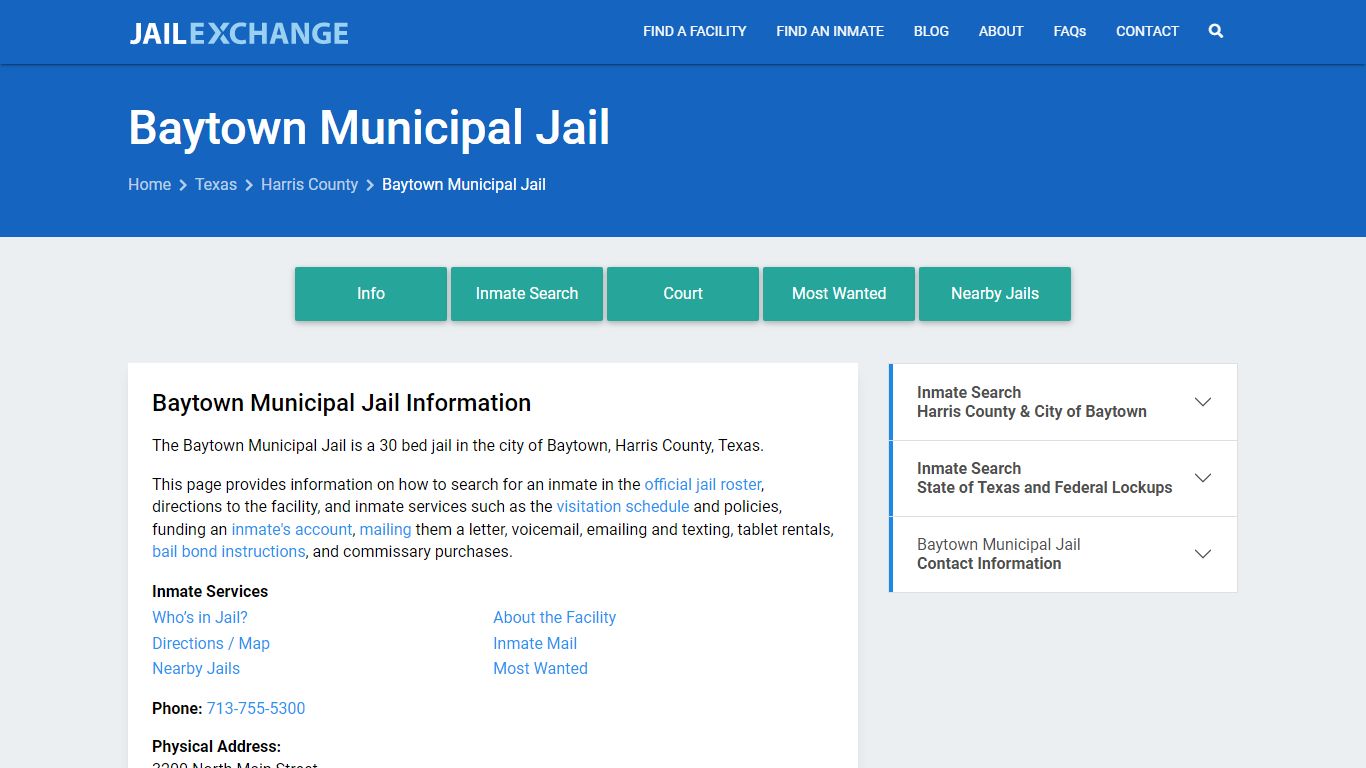 Baytown Municipal Jail, TX - Jail Exchange